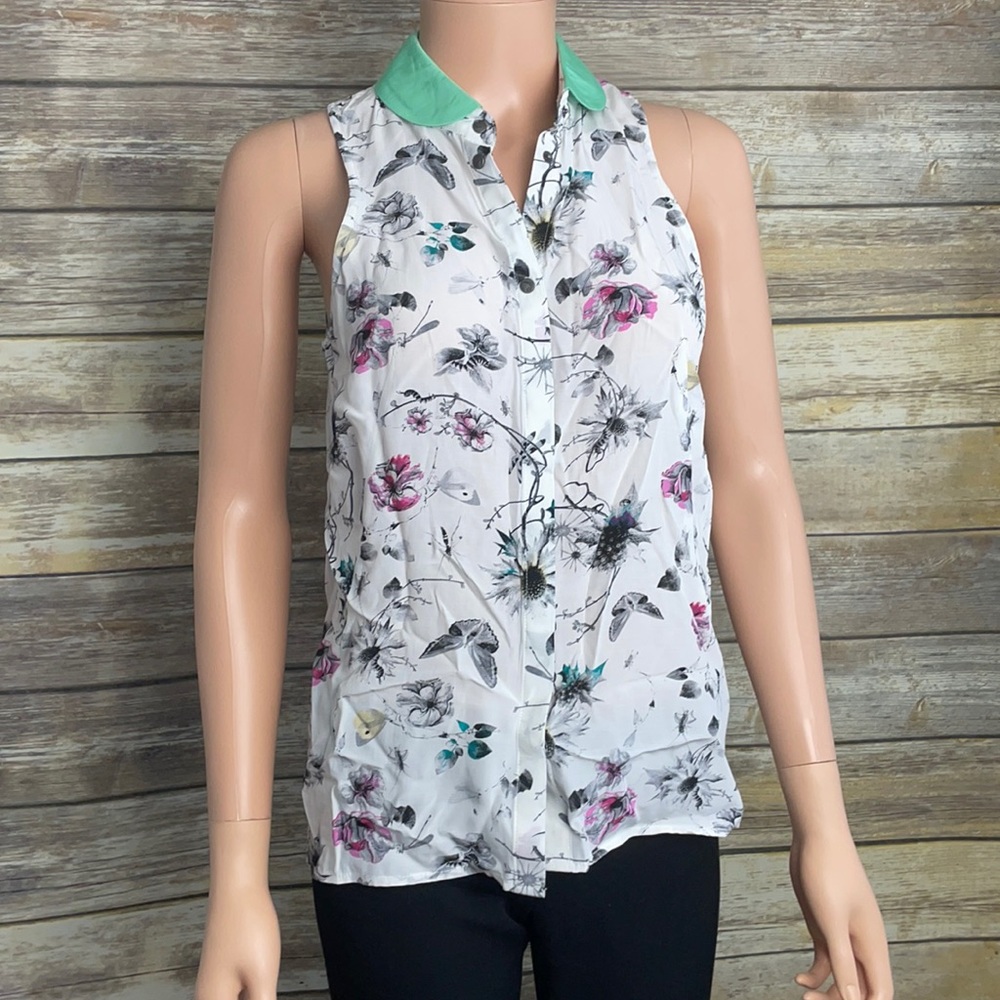 Eleven Paris White Sleeveless Blouse NWT